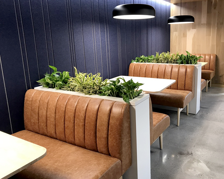 Cafe seating planters